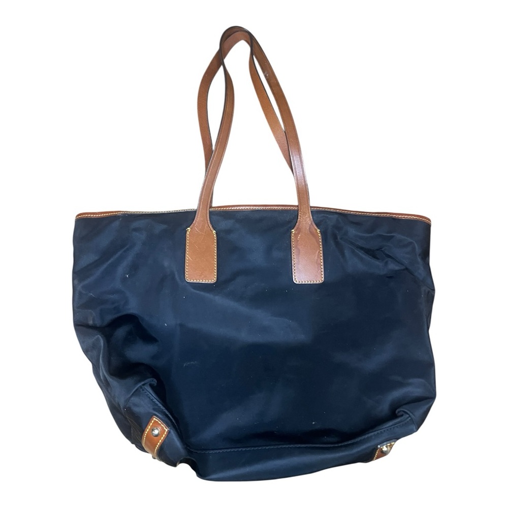 Dooney & Bourke Wayfarer Nylon Tote – Black w/ Vachetta Leather Trim - Picture 2 of 16